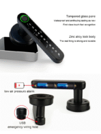 适用于木/钢/铝门的SUOBOOT T63-U云存储卡生物指纹密码无钥匙智能门锁 - Image 3