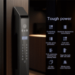 图雅WiFi防水生物指纹锁智能门锁存储卡木门身份证代码滑动铝框 - Image 4