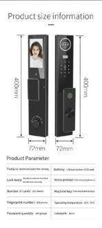 厂家批发3d人脸识别智能门锁指纹图雅App智能生活可视对讲智能门锁 - Image 6