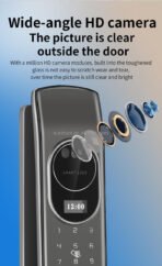 索靴6085榫眼豪华哑光黑色自动9种语言图雅3d人脸识别智能门锁 - Image 4