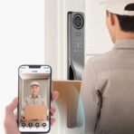 以色列市场安全智能门锁涂鸦App WiFi智能人脸识别指纹插芯自动锁以色列 - Image 2