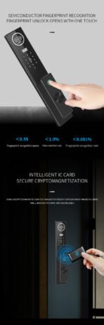 厂家批发3d人脸识别智能门锁指纹图雅App智能生活可视对讲智能门锁 - Image 3