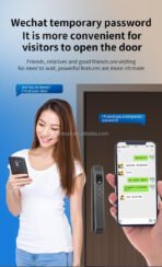 索靴6085榫眼豪华哑光黑色自动9种语言图雅3d人脸识别智能门锁 - Image 2