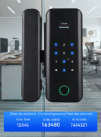 高品质图雅智能生活应用Wifi数字锁智能指纹密码无钥匙智能锁铝玻璃云 - Image 5