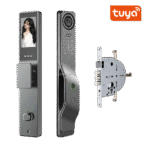 以色列市场安全智能门锁涂鸦App WiFi智能人脸识别指纹插芯自动锁以色列