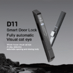 图雅WiFi防水生物指纹锁智能门锁存储卡木门身份证代码滑动铝框 - Image 2