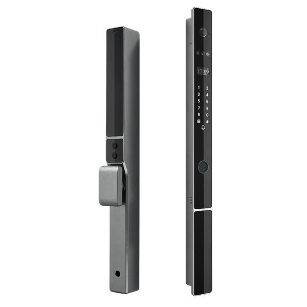 索靴2024新产品图雅防水铝门锁超薄电动数码指纹智能门锁带摄像头