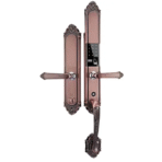 豪华别墅门铜智能锁带指纹密码卡钥匙电子门锁