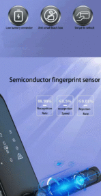 Ilhockey智能指纹门锁wi-fi铝门兼容存储卡图雅智能家居无钥匙进入 - Image 5